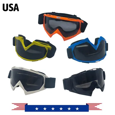 ATV Sunglasses Motorcycle Gray Lens Glasses Helmet Goggles  Motocross Off Road • $7.96
