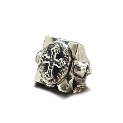 Cross Jesus Mexican Ring Sterling Silver 925 Biker Skull Vintage Christ Jewelry • $85