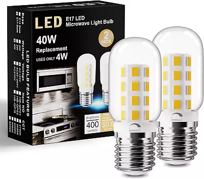 Microwave Light Bulbs Under Hood Dimmable E17 LED Bulb 3000K Warm White 40W U • $16.43