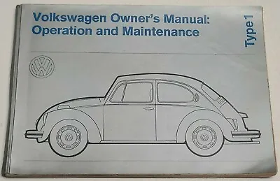 1972 Vw Beetle Owners Manual User Guide Sport Base Sedan Convertible H4 1.6l  • $119.99