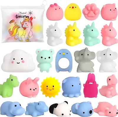 POKONBOY 25Pcs Mochi Squishy Toys Mini Kawaii Squishies Animals With Storage Ba • $12.68