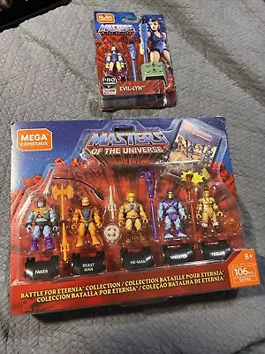 Mega Construx Masters Of The Universe 5 He-Man Skeletor Teela Faker Beast BONUS! • $20