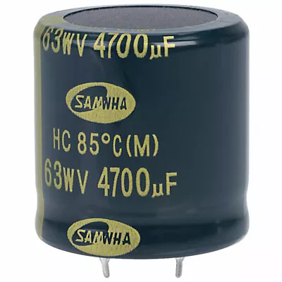 Samwha HC1J478M30030HA 4700uf 63V 85deg Hc Snap-in Capacitor • £9.79