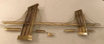 1976 Curtis Jere Brooklyn Bridge Copper Wall Sculpture MCM Artisan House SIGNED • $1740