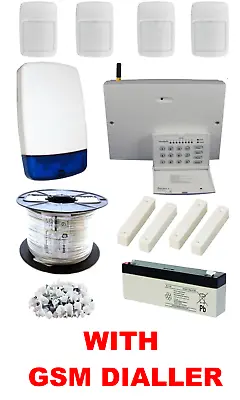 £329.99 • Buy Texecom Veritas R8 LED Wired Burglar Alarm Kit, 4 PIRs With GSM SMS Dialler