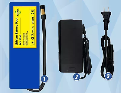 36V 10ah Ebike Battery For 350W Motor Lithium Battery With 2A Charger • $89.99