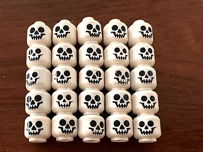 LEGO 5x Minifig MiniFigure Skeleton Heads Skull Excellent Condition • $9.90