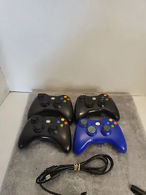 $23.99 • Buy Microsoft Xbox 360 Wireless Controller Lot Of 3 OEM Controllers FOR PARTS ONLY 