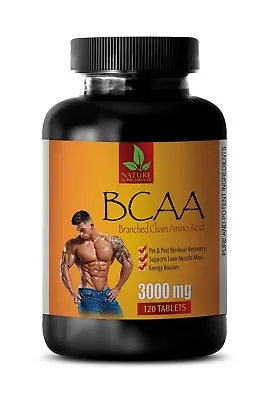 Bcaa Capsules - BCAA 3000mg - Muscle Gainer Pills - 120 Tablets • $19.49