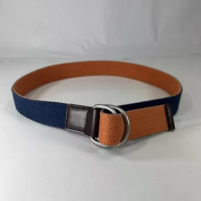 GAP Blue & Orange Cotton Web Belt - D-Ring Buckle - Mens Size 34 • $13.60