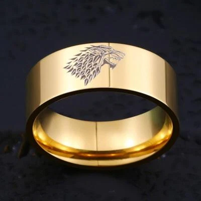$10.41 • Buy Men's Stainless Steel Wolf Head Stamp Ring Punk  Biker Viking Amulet Jewelry