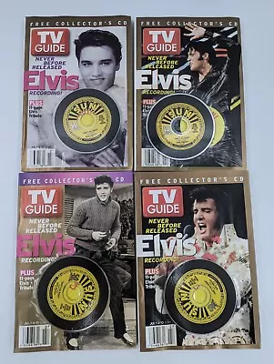 TV Guide July 4-10 2004 ELVIS PRESLEY W/ CDs - Set Of 4 Different Covers - NEW • $46.23