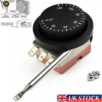 Car Capillary Thermostat Cooling Radiator Fan Control Switch Universal 0-120℃ P • £6.99