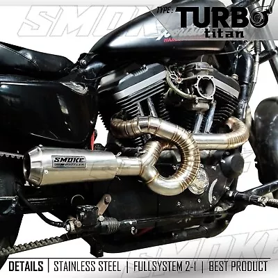 1999-2020 Exhaust Custom Pipes 2 Into 1 Fits For Harley Davidson Sportster 1200 • $380