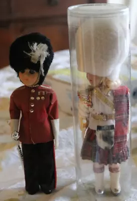 2 Vintage British Military Guard Dolls – King’s Guard & Scottish Guard 1960s? • $33