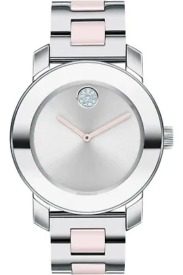 $579.95 • Buy New Movado Bold Pink Ceramic & Stainless Steel Women's Watch 3600702