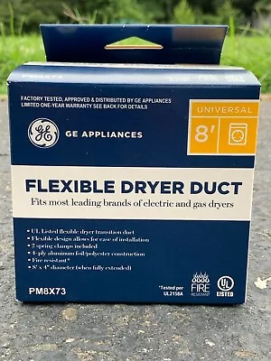 GE 8' Flexible Dryer Duct With 2 Spring Clamps - For Electric&gas Dryers • $7.99