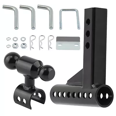 12500lbs Adjustable 6  Drop/6  Rise Dual Ball Trailer Tow Hitch 2  & 2-5/16  • $83.90