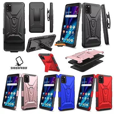 For TCL A3 /A509DL Hybrid Armor Stand Swivel Belt Clip Holster 3in1 Case Cover • $13.45