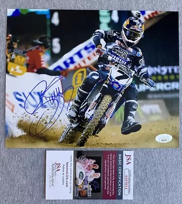 MOTOCROSS RACING JAMES BUBBA STEWART AUTOGRAPH 8x10 PHOTO YAMAHA JSA AS93014 • $79.95