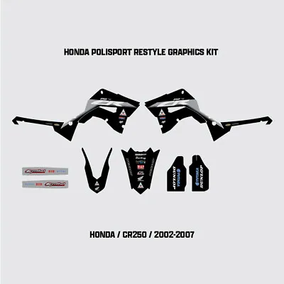 Honda Polisport Restyle Gen1 Mx Graphics Motocross Cr125 250 2002-2007 Decals • $69.95