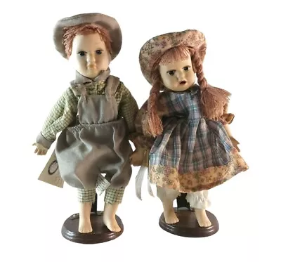 Americana Collection Franklin And Mary Lou Hand Painted Porcelain Doll 8  W/Cert • $26.22