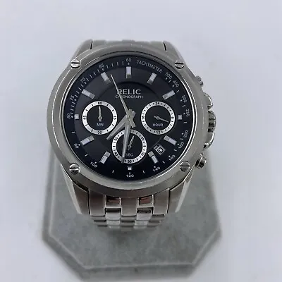 RELIC MENS CHRONOGRAPH WATCH (ZR66032) Excellent W/ Battery & Guaranteed! • $36.50