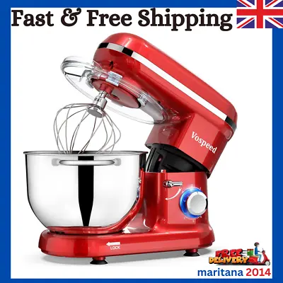 Stand Mixer Vospeed Food Mixer Dough Blender 6 QT 1500W Electric Cake Mixer • £159.99