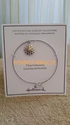 Hallmark 2016 Snowflake Limited Edition Ornament Inspired Bangle Bracelet RARE • $49.99