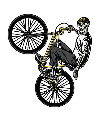 3” BMX Skeleton Sticker Bike Freestyle Street Park Racing Stunt Motocross Wheels • $3.99