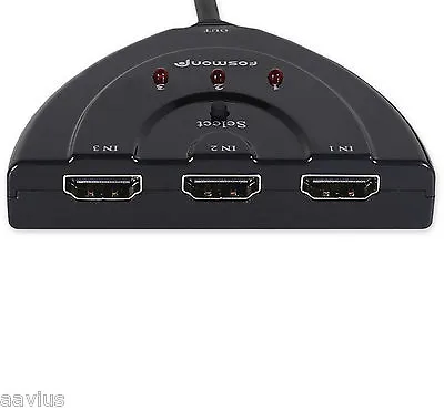 3-Port HDMI Input Selector Sharing Switch Box For Blu-ray Cable Box Video Games • $24.86