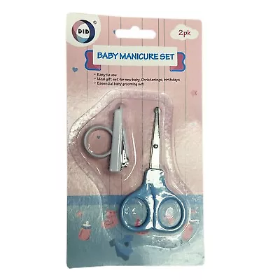 2pk Baby Manicure Set With First Scissor And Nail Clipper For Gentle Care • £3.99