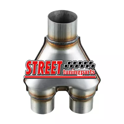 2.5  Single&2.25  Dual 10 (L) Universal Stainless Y Pipe Adapter Exhaust Pipe • $42.99