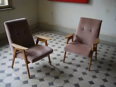 Beautiful Rare Vintage Mid Century Arm Chair | Made In Czechoslovakia | Pair • $720