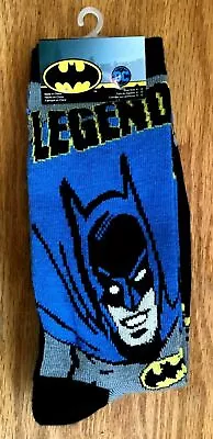 Batman DC Comics Hyp 2 Pair Mens Socks 2 Styles US 6-12 One Size • $9.94