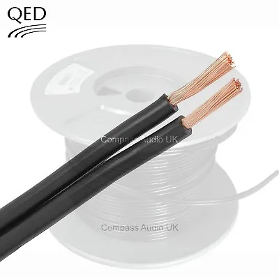 5m QED 79 Strand OFC Speaker Cable Oxygen Free Copper Unterminated BLACK • £10.95