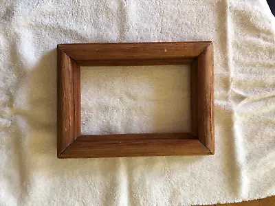 Antique Wood Picture Frame Handmade Deep Hard To Find Odd Size Fits 5 X 8 GUC • $35