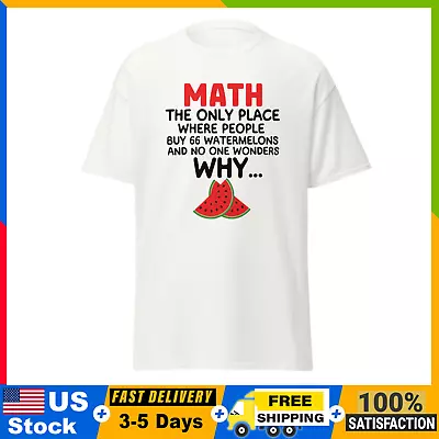 New Sale Teacher Funny T-Shirt Math Teacher Mathematics Unisex Gift Tee S-5XL • $17.84