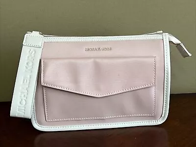 Michael Kors Pink Trousse Wristlet Pouch Travel Makeup Purse Bag • $0.99