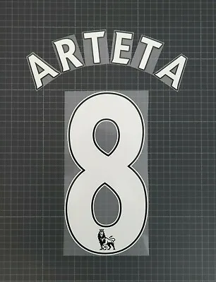 £9.20 • Buy ARTETA #8 2013-2017 Player Size Premier League White Nameset PS-PRO Plastic
