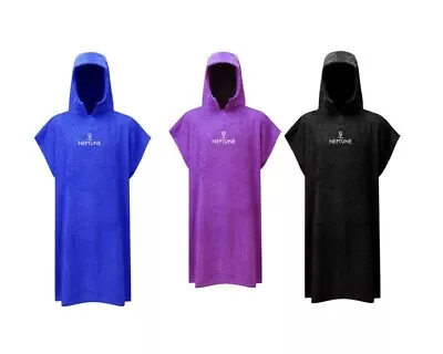 Beach Wetsuit Changing Robe Poncho Towel Hooded Bathrobe Quick Dry Adult Unisex • £16.50