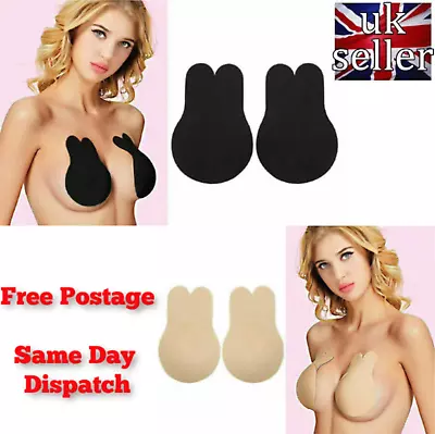 £1.99 • Buy Strapless Bra Backless Silicone Push Up Adhesive Rabbit Nipple Lift Invisible