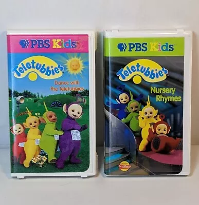 Teletubbies VHS Nursery Rhymes Dance With The Teletubbies VHS Lot Of 2 • $15.31