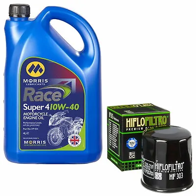 Kawasaki W 800 2011  Morris Race Super 4 10w40 4 Litre Oil & Filter Kit • £46.98