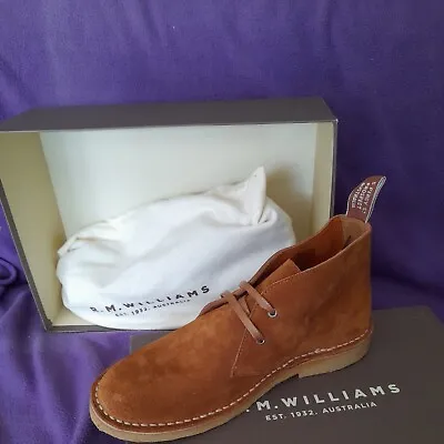 £153.45 • Buy RM Williams Suede Boots Size 6 NEW IN BOX Sturt Desert Boot - Havana Suede