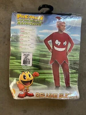 New Pac-Man Red Ghost Blinky Deluxe Child Halloween Costume Small • $20