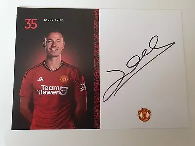 Jonny Evans Manchester United Fc Hand Signed Club Photo 6” X 4”. • $1.23