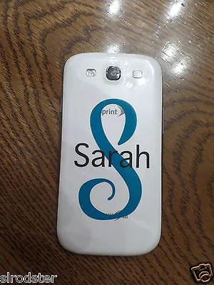  Personalized Monogram Sticker Decal For Cell Phone IPHONE Samsung Galaxy • $4.35