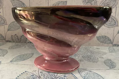 Vintage Maling Lustre Ware Mantel Vase Grey Fading To Pink Made In 1930s • £17.51