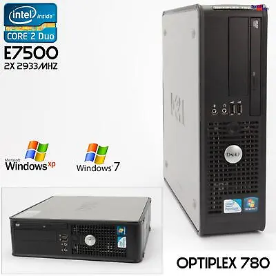 Computer PC Dell OptiPlex 780 SFF Core 2 Duo E7500 Windows XP 7 Parallel RS-232 • $293.91